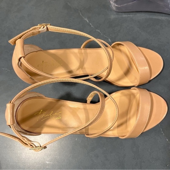 Thalia Sodi sz 11 Darria2 tan vegan strappy heeled sandals - Picture 8 of 16